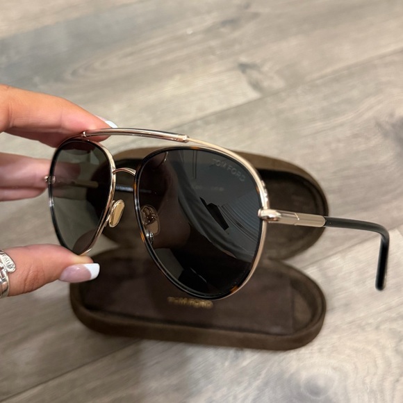 Tom Ford Sunglasses with Gold Frame and Black Lenses main image 7